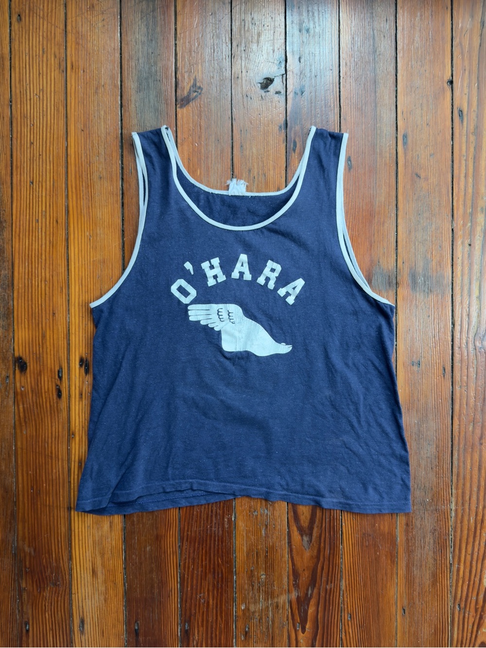 Vintage 70s men’s high school track 100% cotton ringer tank top O’Hara